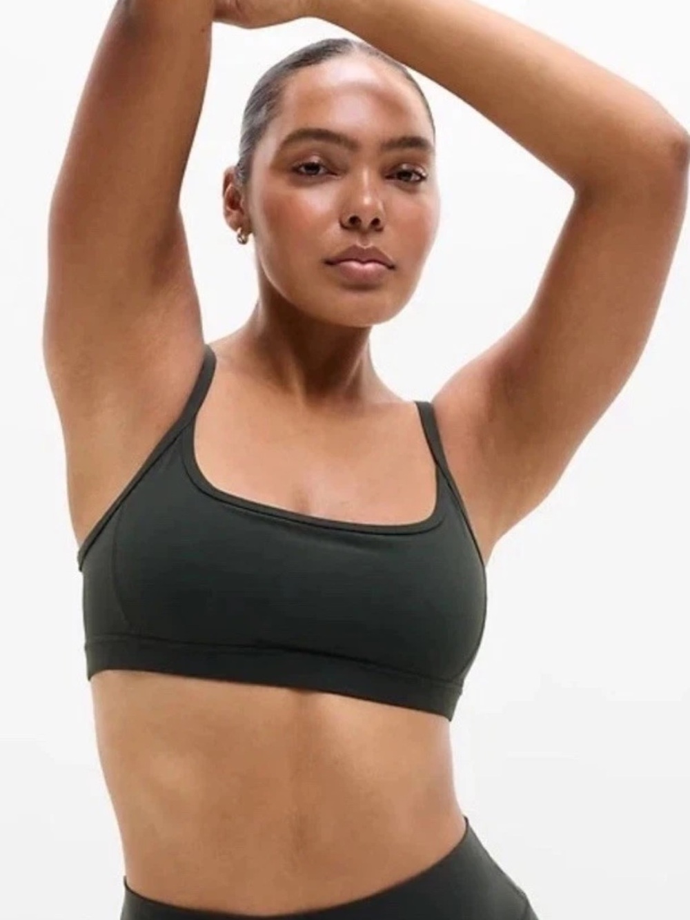 Athleta Green Wireless Sports Bra Size Medium